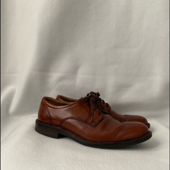 Johnston & Murphy Size 8 1/2 Mens Brown Leather Plain Toe Lace up Oxford main image 14